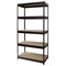 Alera 36 in. x 18 in. x 72 in. 5-Shelf Steel Shelving Unit with Particleboard Shelves - Black
